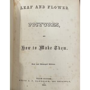 Vintage!! Leaf and Flower Pictures and How to Make Them from 1860
